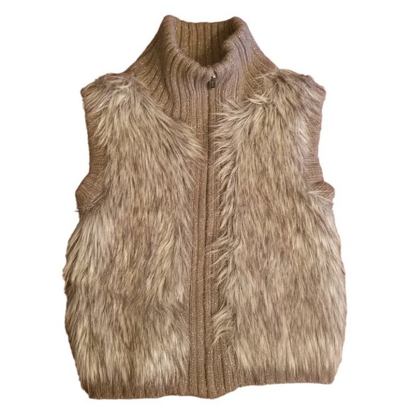 EUC | Justice | Faux Fur | Sparkly | Vest | Size: 5 - Picture 1 of 13